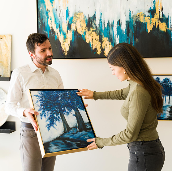 A vibrant display of faith-inspired artwork