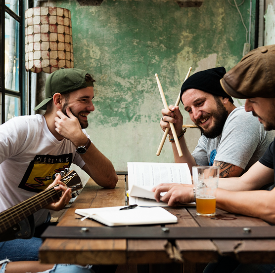 A team of unpaid helpers and professionals collaborating